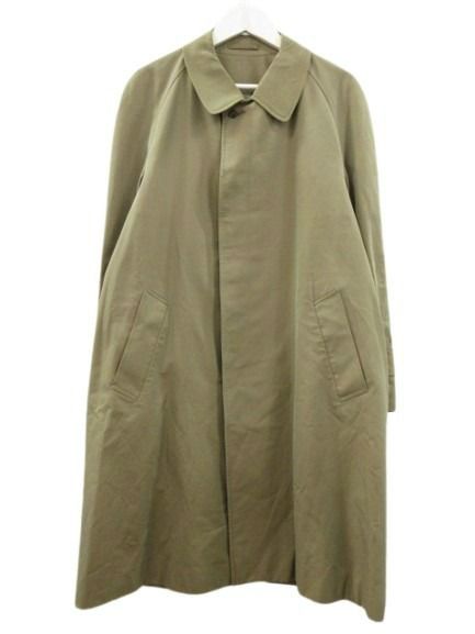 アクアスキュータム AQUASCUTUM 80s ステンカラーコート ヴィンテージ イングランド製 オリーブ 38