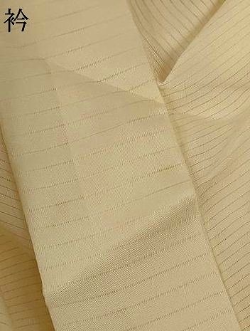 平和屋着物＊夏物　長襦袢　絽　鳥の子色　正絹　逸品　AABJ2469jd