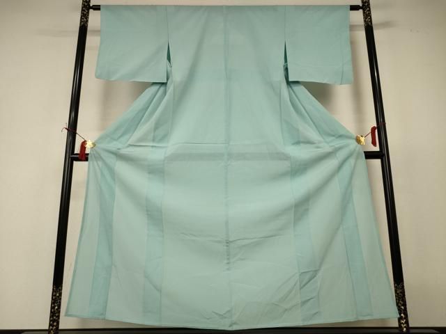 平和屋着物＊夏物　色無地　絽　錆青磁色　正絹　逸品　AABJ2474jd