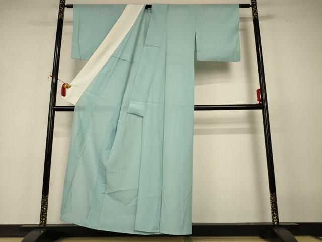 平和屋着物*夏物 色無地 絽 錆青磁色 正絹 逸品 AABJ2474jd 平和屋着物*夏物 色無地 絽 錆青磁色 正絹 逸品 AABJ2474jd