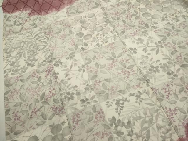 平和屋着物*夏物 訪問着 籬紋紗 雲取り草花文 正絹 逸品 CABH7640ze 平和屋着物*夏物 訪問着 籬紋紗 雲取り草花文 正絹 逸品 CABH7640ze