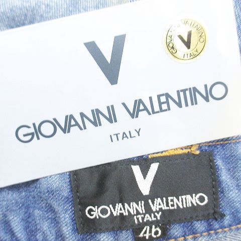 ジョバンニ・バレンチノ GIOVANNI VALENTINO トラ柄 タイガー 刺繍 デニムパンツ ジーンズ ジップフライ 46 紺系 ネイビー インディゴ ロゴ 文字 タグ付 ジョバンニ・バレンチノ GIOVANNI VALENTINO トラ柄 タイガー 刺繍 デニムパンツ ジーンズ ジップフライ 46 紺系 ネイビー インディゴ ロゴ 文字 タグ付