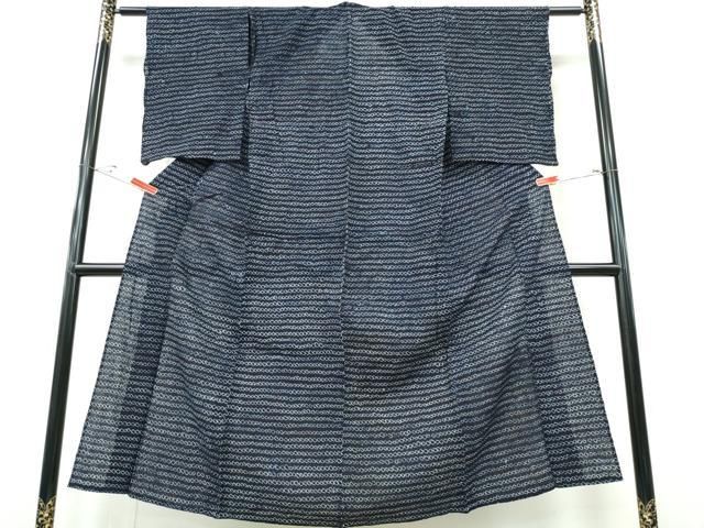 平和屋着物∴夏物　浴衣　有松鳴海絞り　横段吉祥文　綿　逸品　CABH1435ng