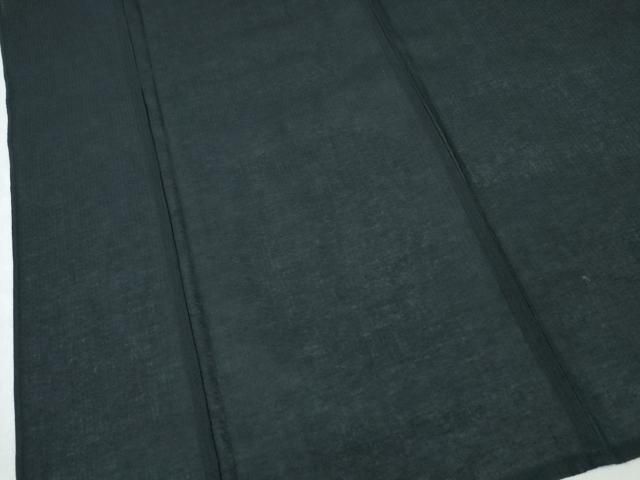 平和屋着物∴夏物 男性 浴衣 めんあさしじら 黒色 綿麻 逸品 新品