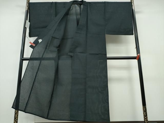 平和屋着物∴夏物　男性　浴衣　めんあさしじら　黒色　綿麻　逸品　新品　CABH1440ng 平和屋着物∴夏物 男性 浴衣 めんあさしじら 黒色 綿麻 逸品 新品