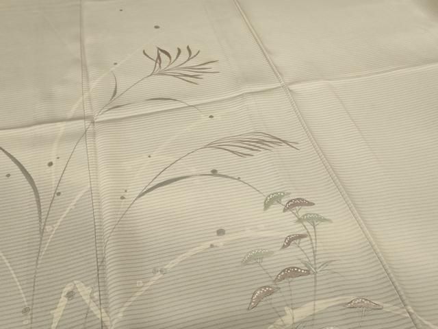 平和屋着物*夏物 訪問着 絽 草花文 暈し染め 銀彩 正絹 逸品 AABJ3363jd 平和屋着物*夏物 訪問着 絽 草花文 暈し染め 銀彩 正絹 逸品 AABJ3363jd