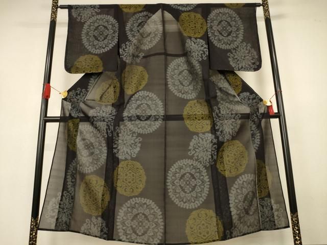 平和屋着物＊夏物　本場大島紬　夏大島　正倉院花文　正絹　逸品　未使用　AABJ3372jd