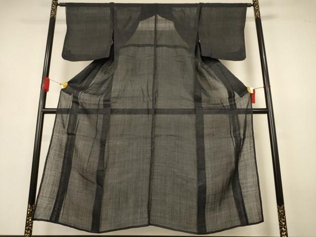 平和屋着物＊夏物　石川県指定無形文化財　能登上布　本麻手織上布　絣柄　麻　逸品　AABJ3374jd
