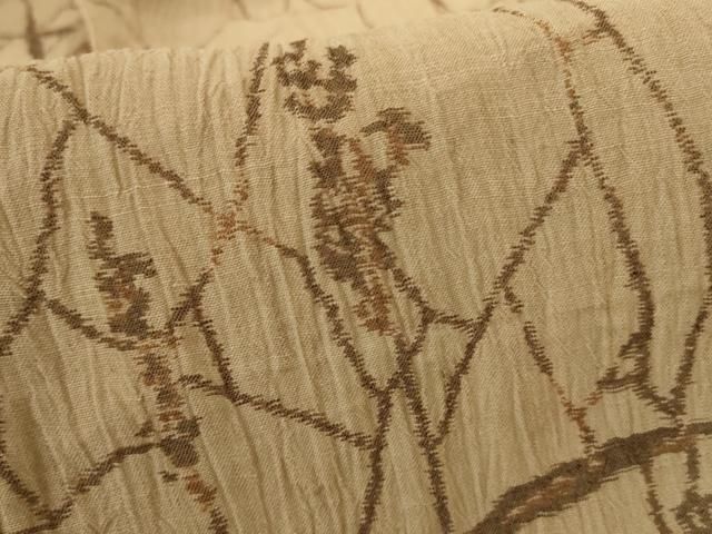 平和屋着物*夏物 小千谷ちぢみ 草花文 麻 逸品 AABJ3380jd 平和屋着物*夏物 小千谷ちぢみ 草花文 麻 逸品 AABJ3380jd