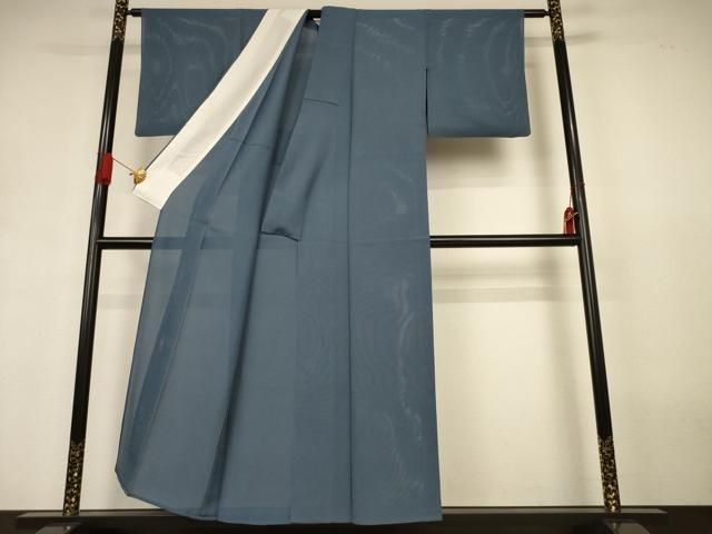 平和屋着物*夏物 色無地 縦絽 錆鉄御納戸色 正絹 逸品 AABJ3384jd 平和屋着物*夏物 色無地 縦絽 錆鉄御納戸色 正絹 逸品 AABJ3384jd