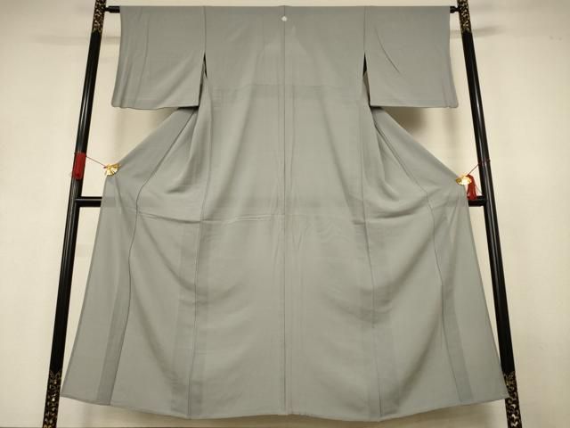 平和屋着物*夏物 色無地 絽 灰青色 正絹 逸品 AABJ3390jd