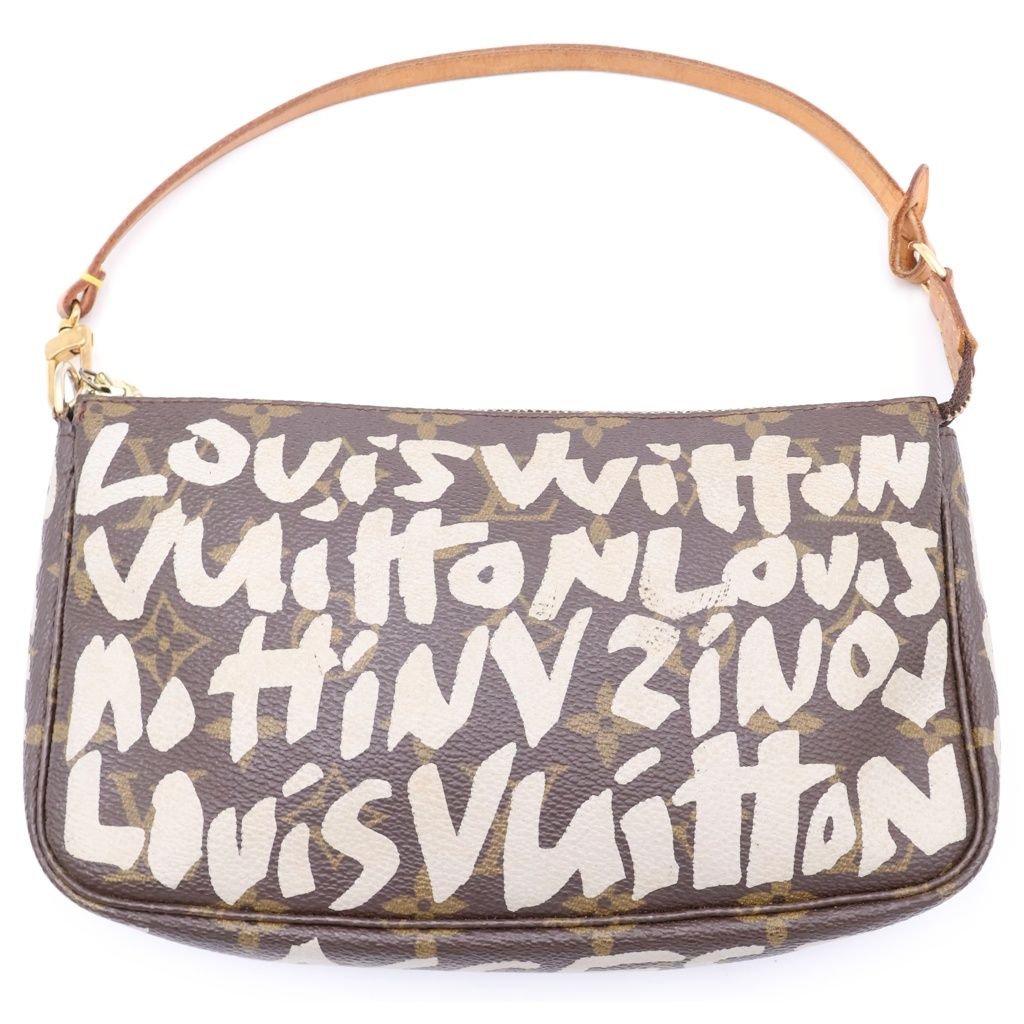 LOUIS VUITTON (ルイヴィトン) モノグラム グラフィティ ポシェット・アクセソワール ブラウン/ホワイト PVC ハンドバッグ
