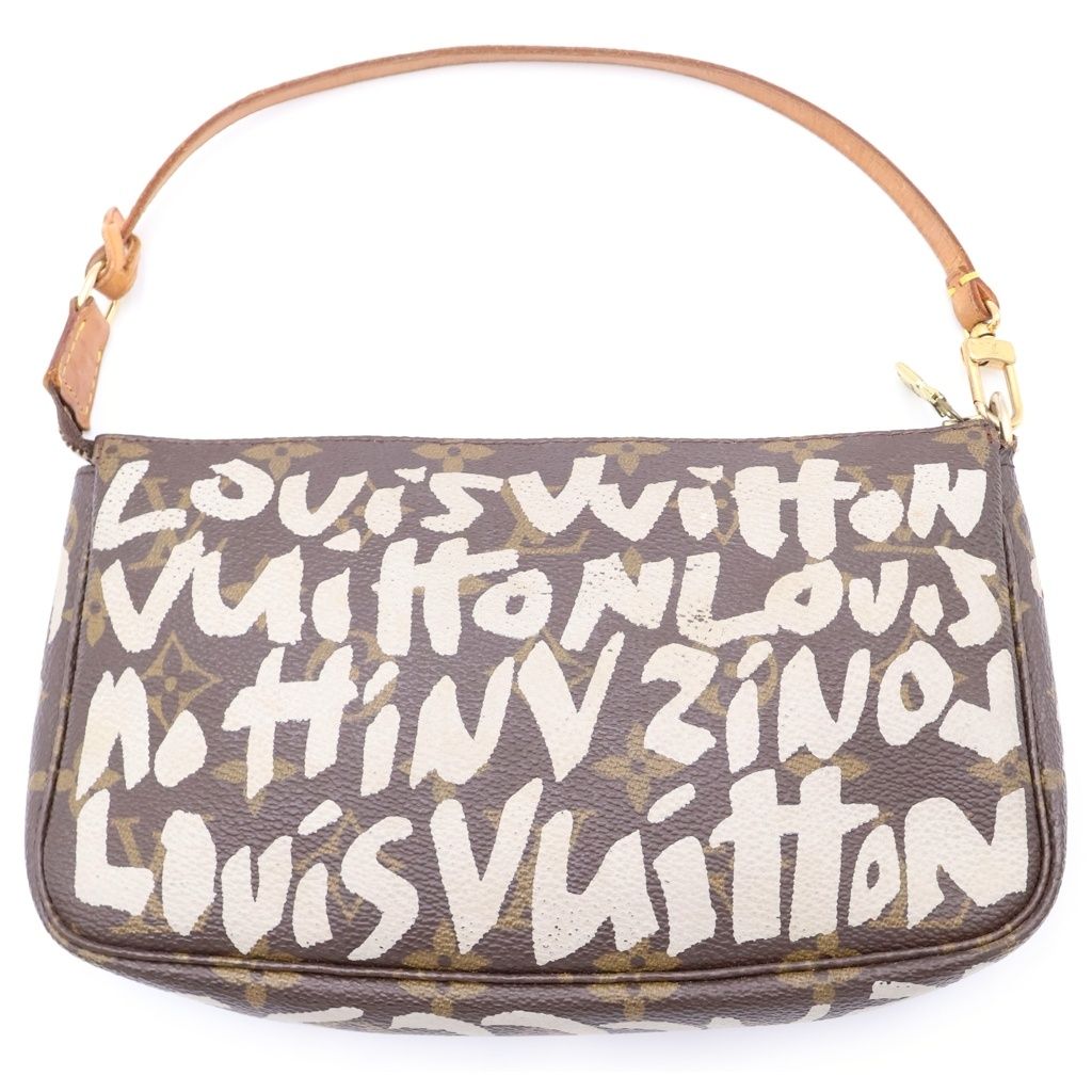 LOUIS VUITTON (ルイヴィトン) モノグラム グラフィティ ポシェット・アクセソワール ブラウン/ホワイト PVC ハンドバッグ