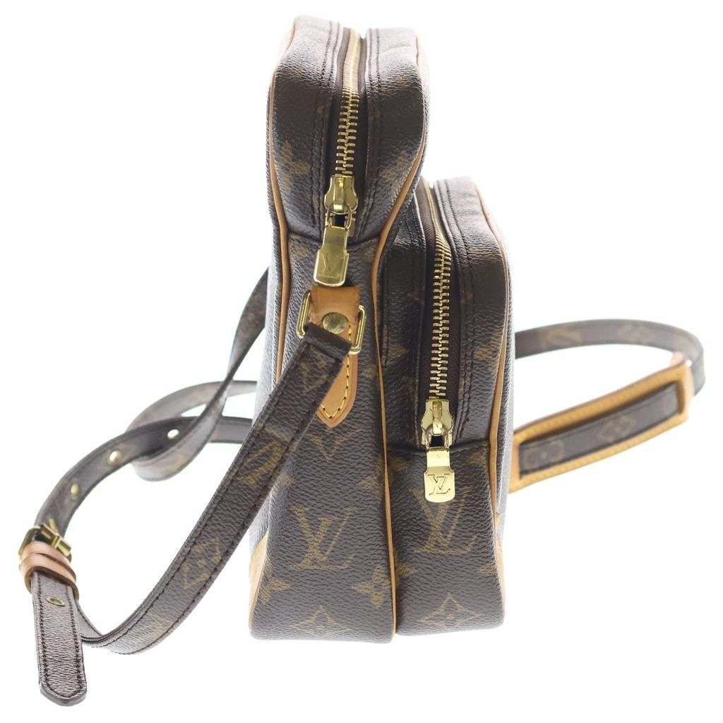 LOUIS VUITTON (ルイヴィトン) モノグラム アマゾン ショルダーバッグ ミニバッグ ブラウン レザー×PVC M45236 ゴールド金具