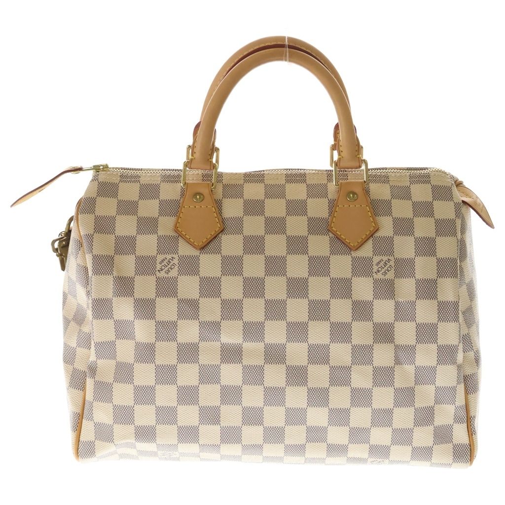 LOUIS VUITTON (ルイヴィトン) ダミエアズール スピーディ30 ボストンバッグ ハンドバッグ アイボリー×ブラウン PVCレザー N41533 ゴールド金具