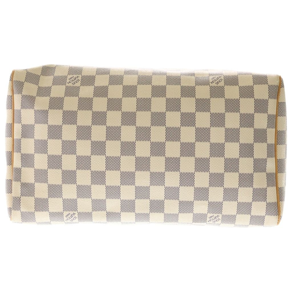 LOUIS VUITTON (ルイヴィトン) ダミエアズール スピーディ30 ボストンバッグ ハンドバッグ アイボリー×ブラウン PVCレザー N41533 ゴールド金具