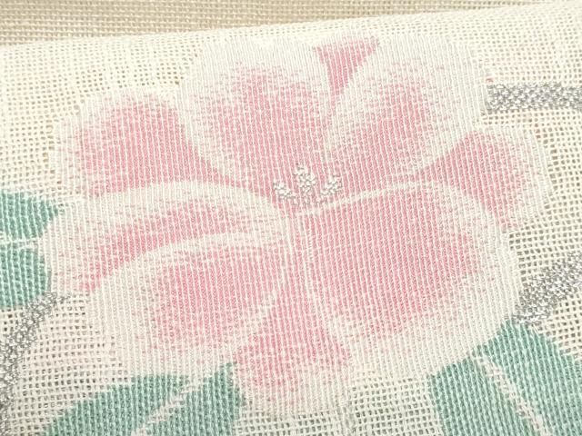 平和屋着物*夏物 八寸名古屋帯 草花文 CABH8095fb 平和屋着物*夏物 八寸名古屋帯 草花文 CABH8095fb