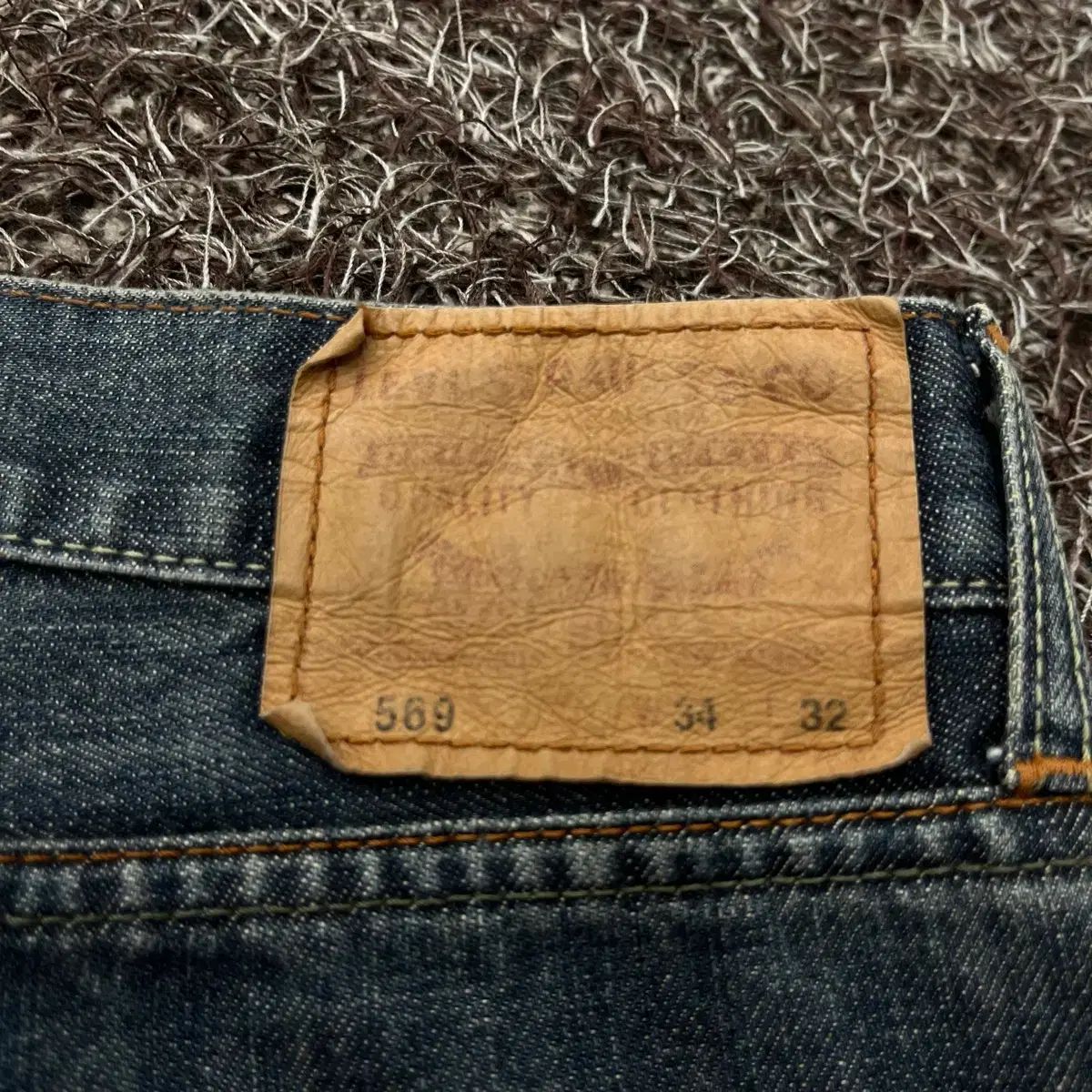 34 リーバイス 569 ルーズ ストレート ウォッシュ デニム パンツ