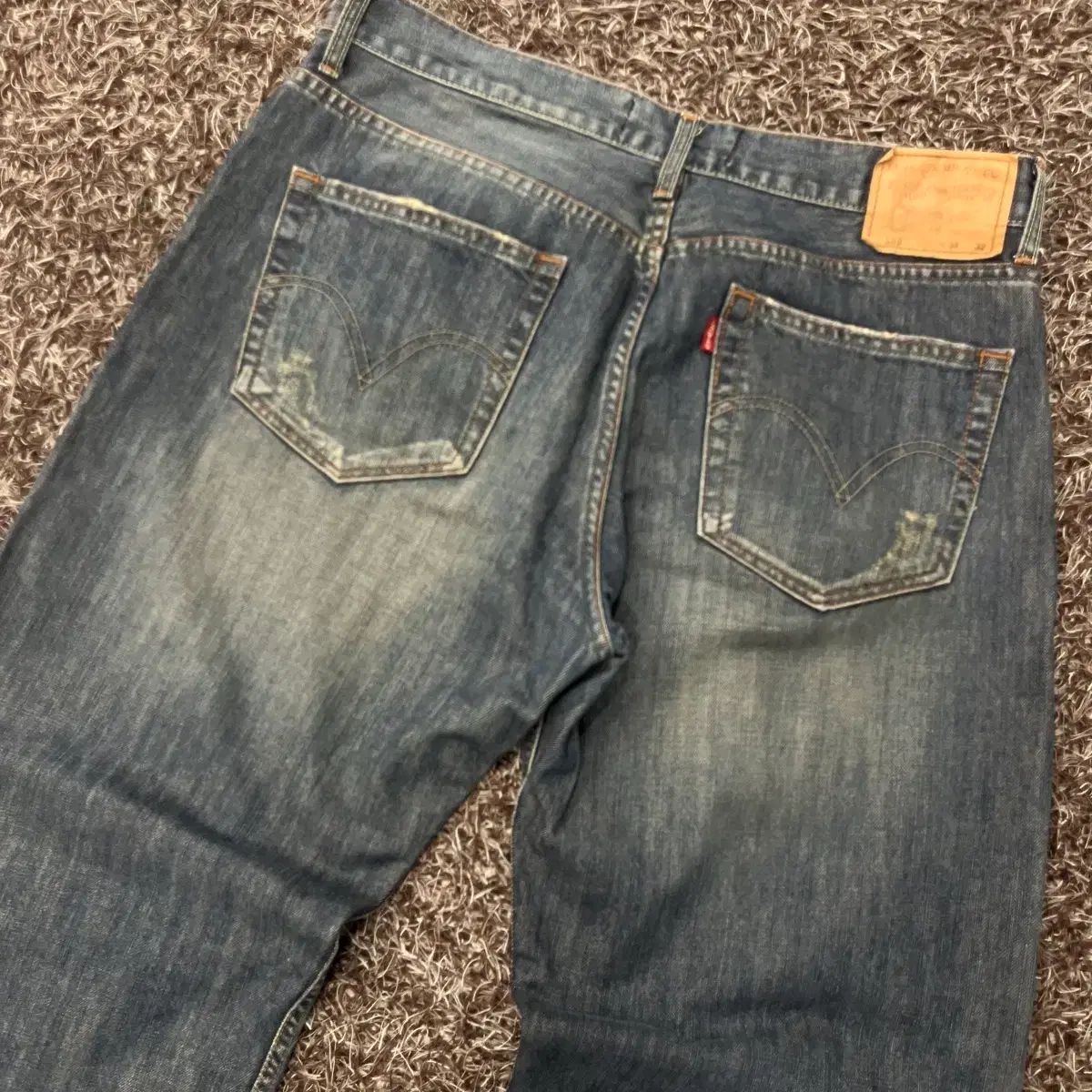 34 リーバイス 569 ルーズ ストレート ウォッシュ デニム パンツ
