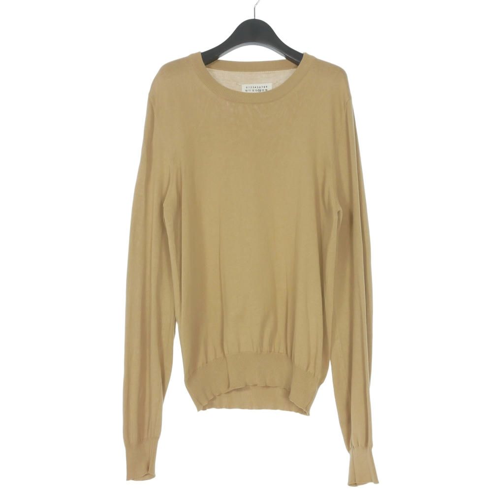 メゾンマルジェラ 14 Maison Margiela 14 18SS エルボーパッチ コットンニット セーター 長袖 S ベージュ S30HB0004 国内正規