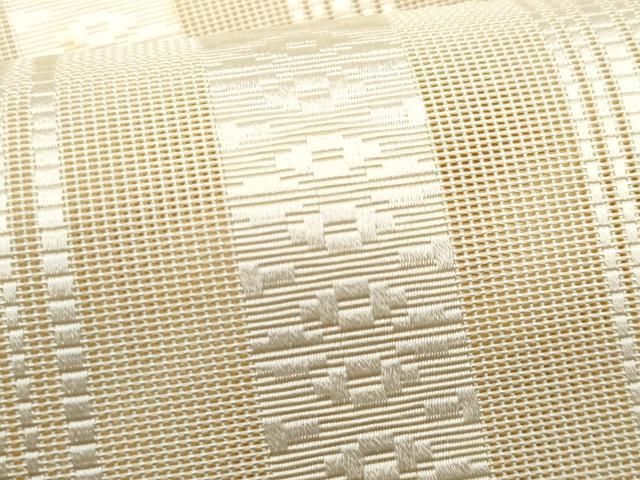 平和屋着物*夏物 本場筑前博多織 八寸名古屋帯 車検場 鳥の子色 正絹 逸品 CABH8098fb 平和屋着物*夏物 本場筑前博多織 八寸名古屋帯 車検場 鳥の子色 正絹 逸品 CABH8098fb
