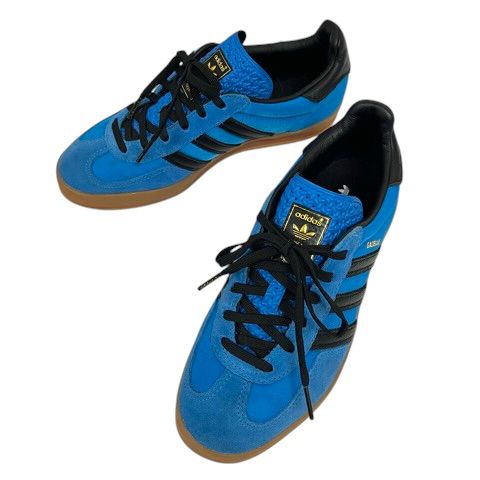 アディダス adidas 029002 スニーカー シューズ ガゼル ローカット ライン ロゴ 24.0 青 ブルー