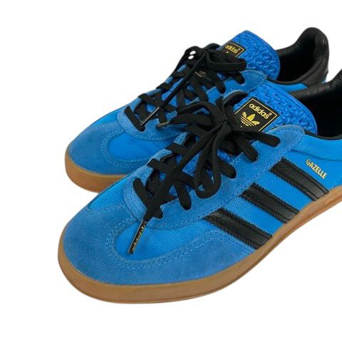 アディダス adidas 029002 スニーカー シューズ ガゼル ローカット ライン ロゴ 24.0 青 ブルー