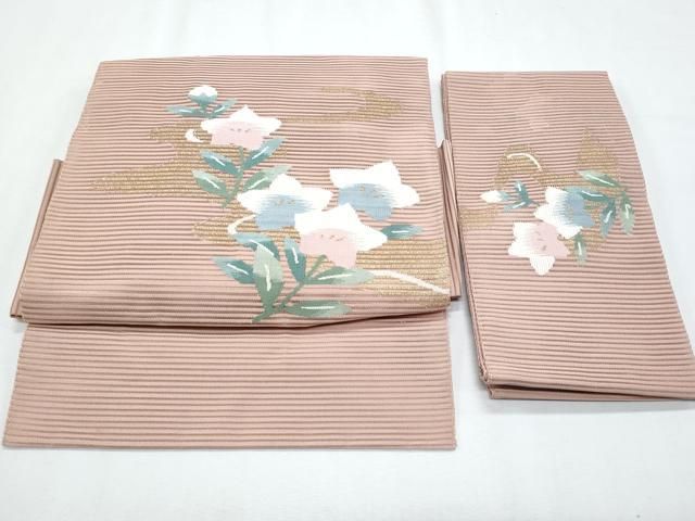 平和屋着物＊夏物　つけ帯　絽綴れ　桔梗　金糸　正絹　逸品　CABH8107fb