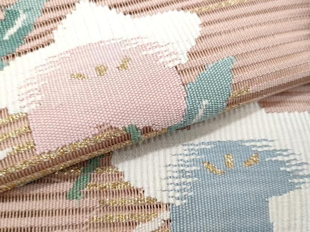 平和屋着物＊夏物　つけ帯　絽綴れ　桔梗　金糸　正絹　逸品　CABH8107fb