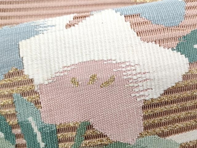 平和屋着物＊夏物　つけ帯　絽綴れ　桔梗　金糸　正絹　逸品　CABH8107fb
