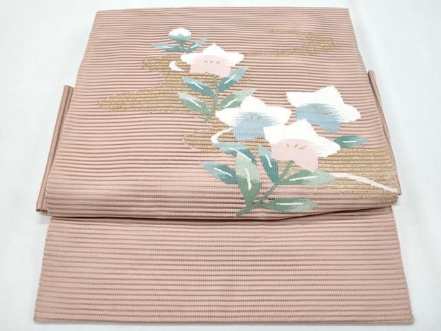 平和屋着物＊夏物　つけ帯　絽綴れ　桔梗　金糸　正絹　逸品　CABH8107fb