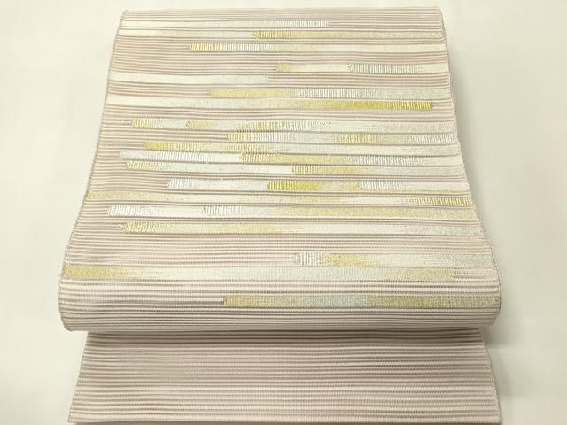 平和屋着物＊夏物　八寸名古屋帯　絽綴れ　霞文　金銀糸　正絹　逸品　CABH5879rv