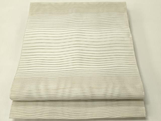 平和屋着物＊夏物　八寸名古屋帯　絽綴れ　横段文　正絹　逸品　CABH5881rv