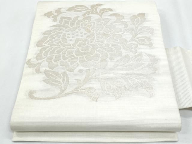 平和屋着物＊夏物　西陣　川島織物　九寸名古屋帯　枝花文　金糸　正絹　逸品　CABH8126fb