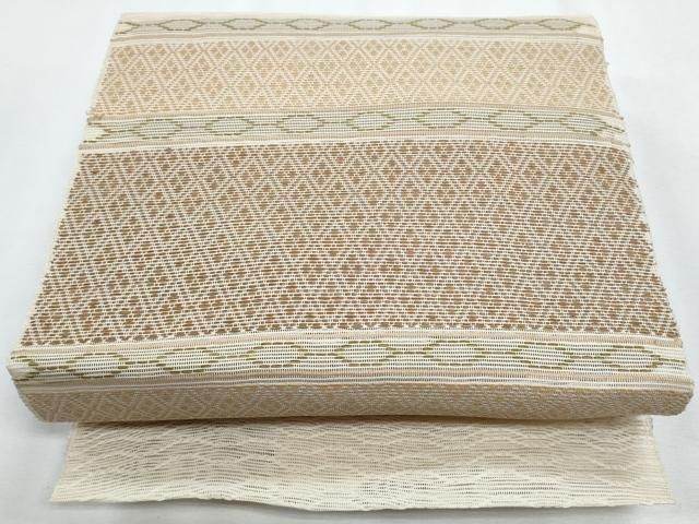 平和屋着物＊夏物　八寸名古屋帯　横段文　正絹　逸品　CABH8149fb