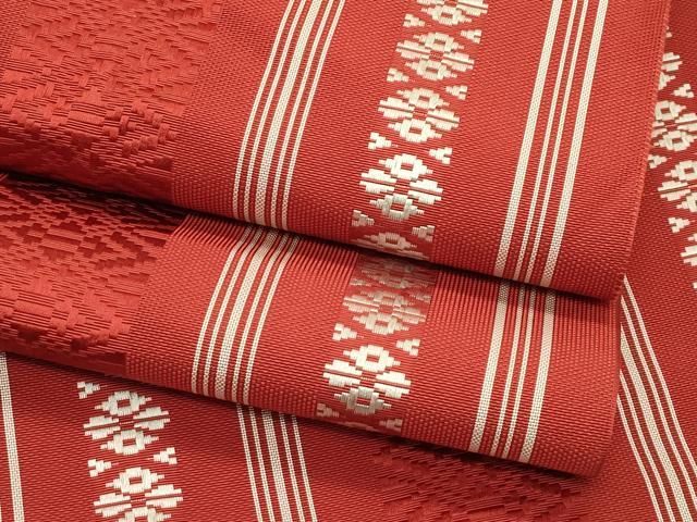 平和屋着物＊夏物　本場筑前博多織　八寸名古屋帯　紗献上　正絹　逸品　CABH5889rv