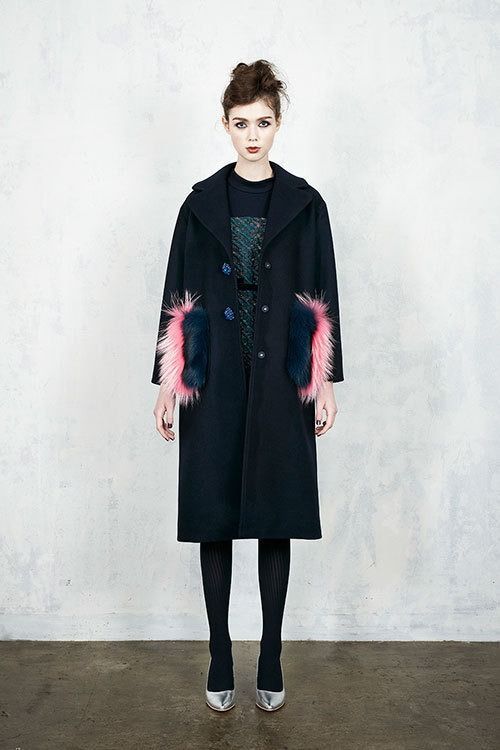 極美品 leur logette カシミヤ ロングコート フォックス ビジュー