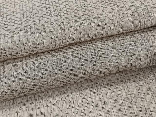 平和屋着物＊夏物　上布　幾何学文様　麻　逸品　CABH5556xi