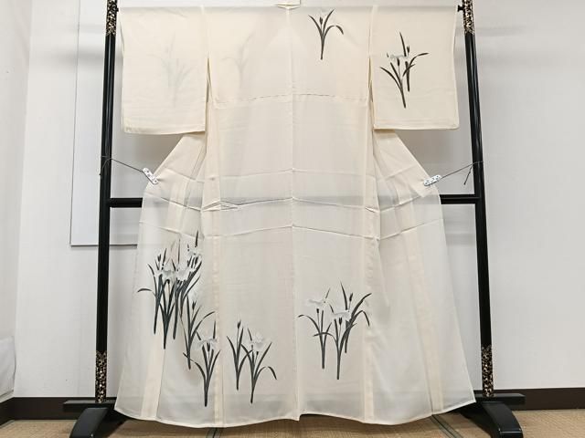 平和屋着物＊夏物　訪問着　絽　草花文　銀糸　正絹　逸品　CABH5581xi 25,974円