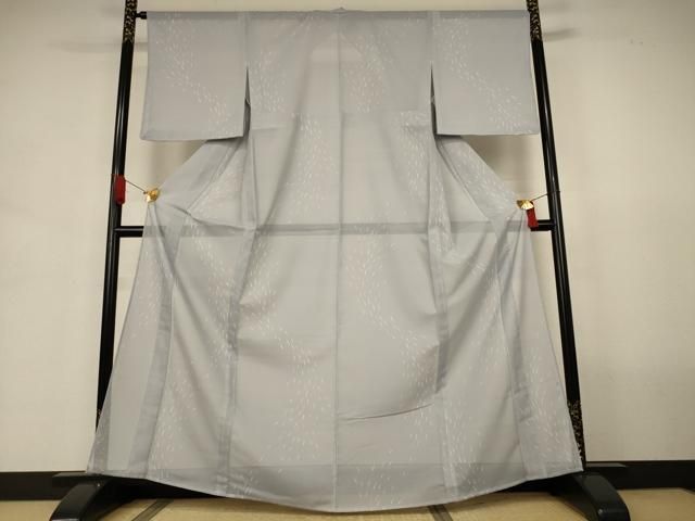 平和屋着物＊夏物　小紋　絽　魚　洗える着物　AABJ3415jd
