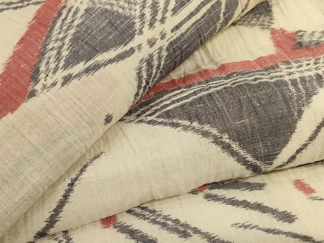 平和屋着物＊夏物　小千谷ちぢみ　松　麻　逸品　AABJ3417jd