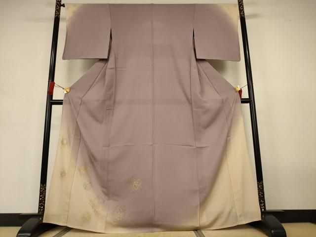 平和屋着物＊夏物　訪問着　縦絽　花火　暈し染め　金銀彩　正絹　逸品　AABJ3418jd