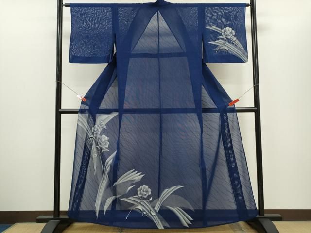 平和屋着物＊夏物　訪問着　紗　枝花文　正絹　逸品　CABH7743ze