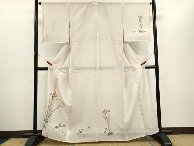 平和屋着物＊夏物　訪問着　絽　駒刺繍　草花文　暈し染め　金彩　ますいわ屋扱い　正絹　逸品　未使用　CABH7749ze