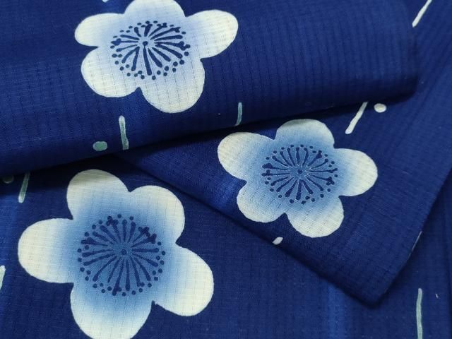 平和屋着物∴夏物　浴衣　枝梅文　やまと誂製　綿　逸品　CABH1490ng