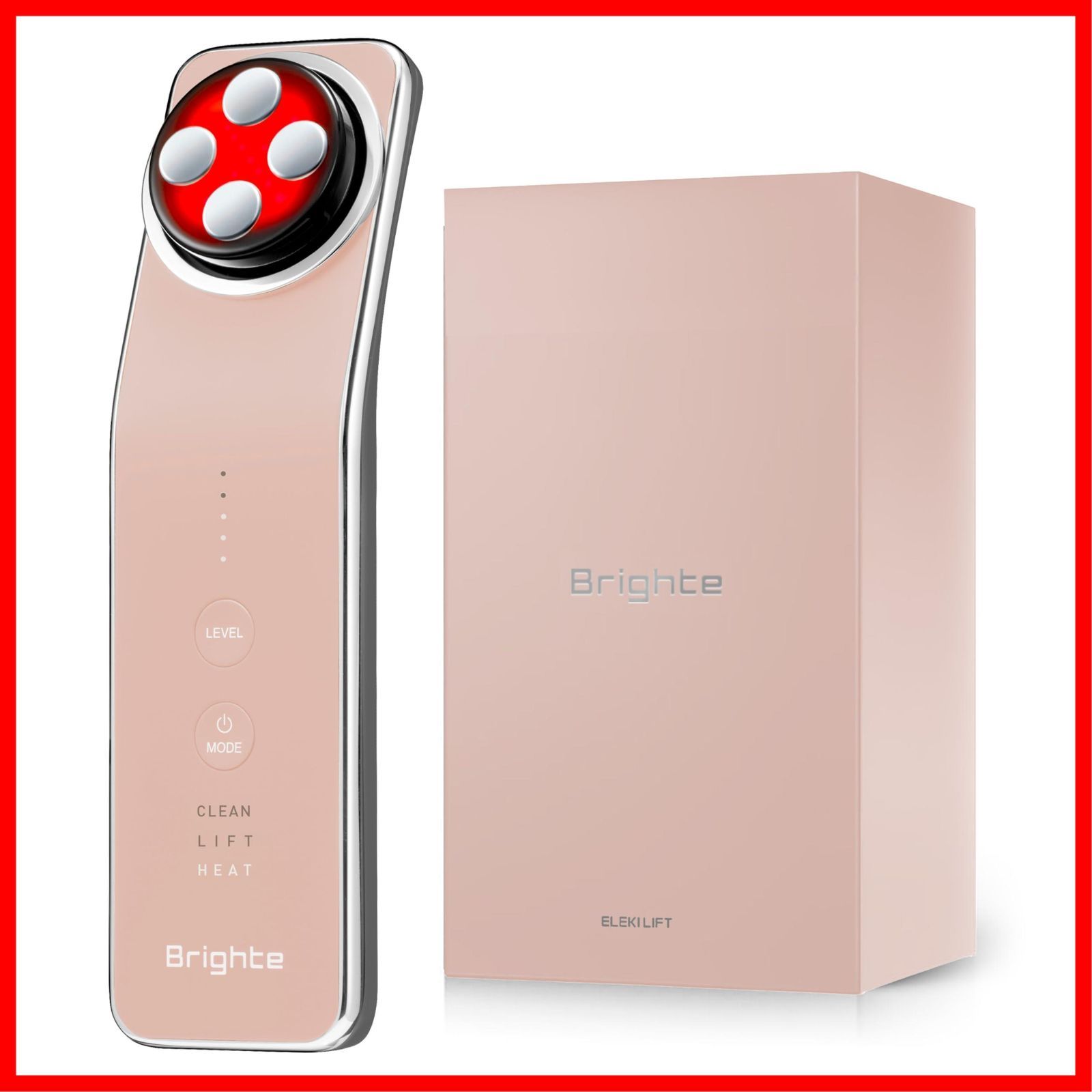 【即日発送】Brighte(ブライト) ELEKI LIFT PINK (美顔器/EMS/フェイスケア/リフトアップ/サロン級/エイジングケア/乾燥小じわケア/佐々木希)