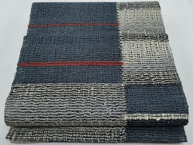 平和屋着物＊夏物　八寸名古屋帯　幾何学文　正絹　逸品　CABH8268fb