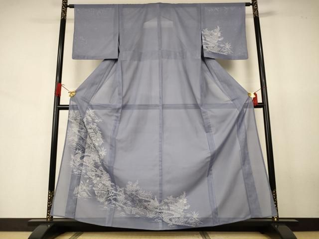 平和屋着物＊夏物　訪問着　絽　風景文　洗える着物　未使用　AABJ6406jd