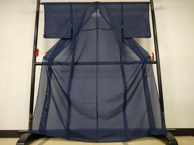 平和屋着物*夏物 色無地 絽 褐返色 洗える着物 未使用 AABJ6419jd