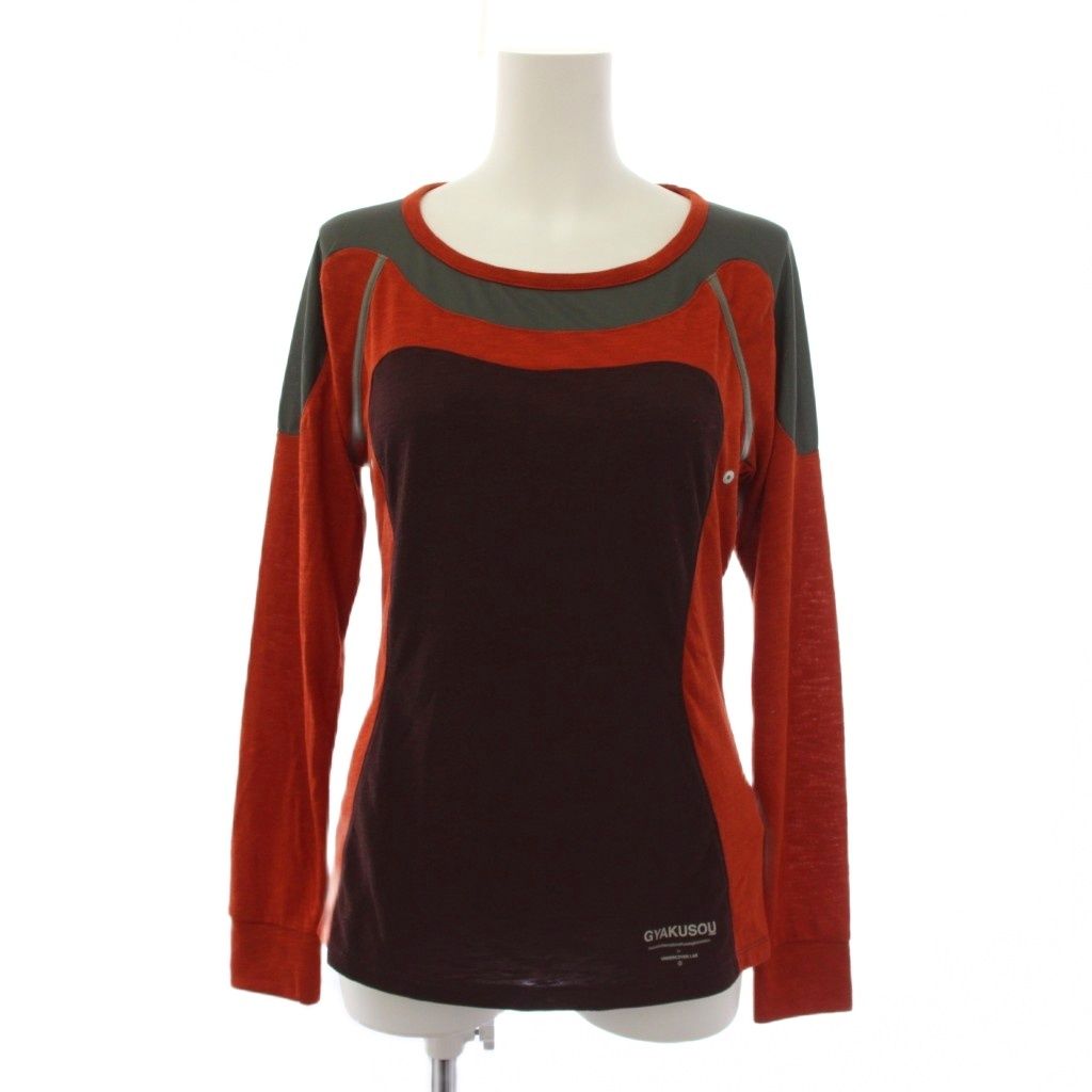ナイキ NIKE × GYAKUSOU Tシャツ カットソー 長袖 クルーネック M オレンジ HO120309A41 /BM